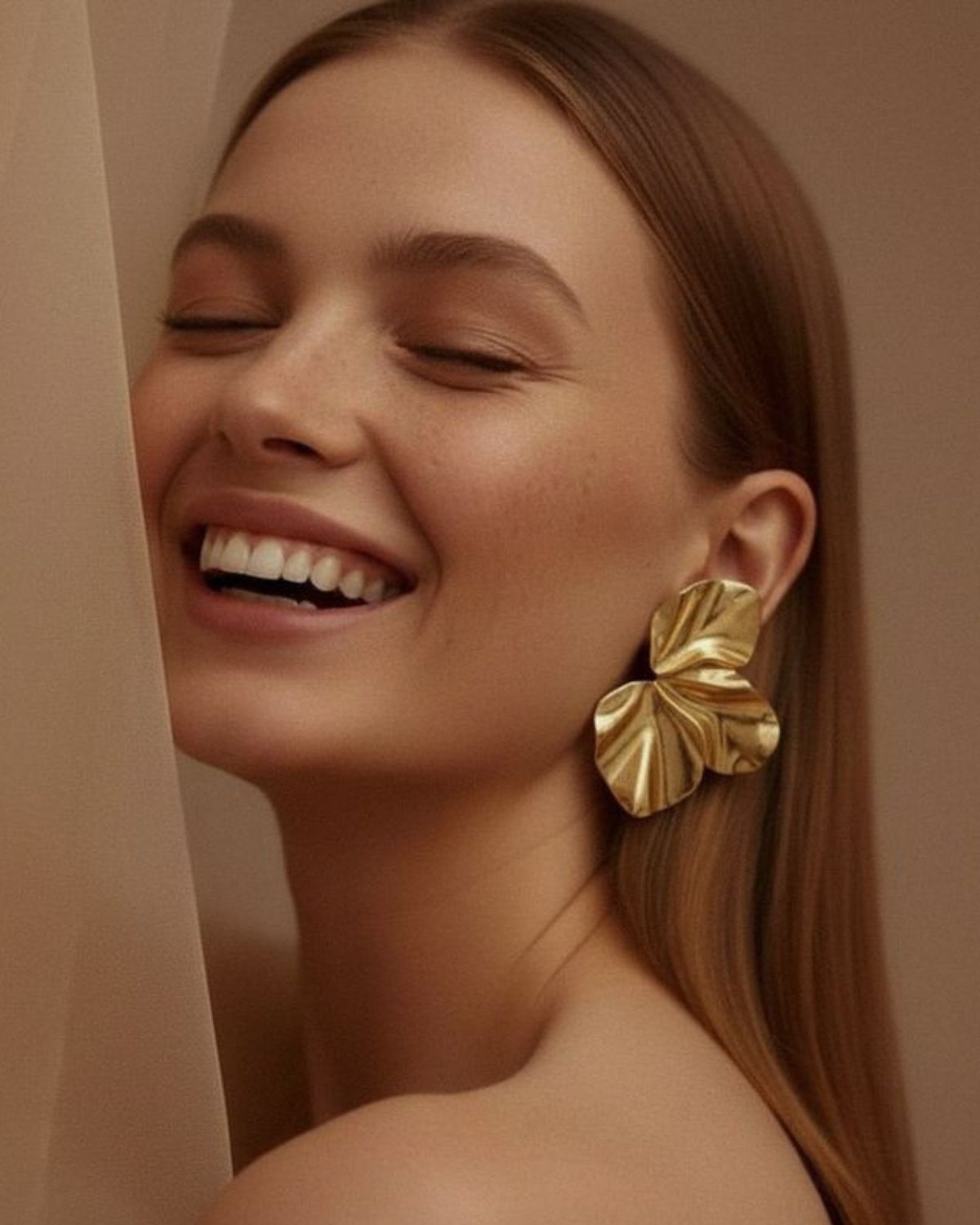 Modern Chic Gold Plated Earrings