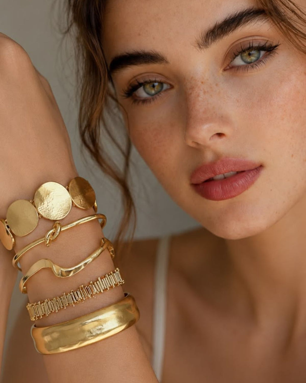 Modern Chic Gold Plated Necklace Sets
