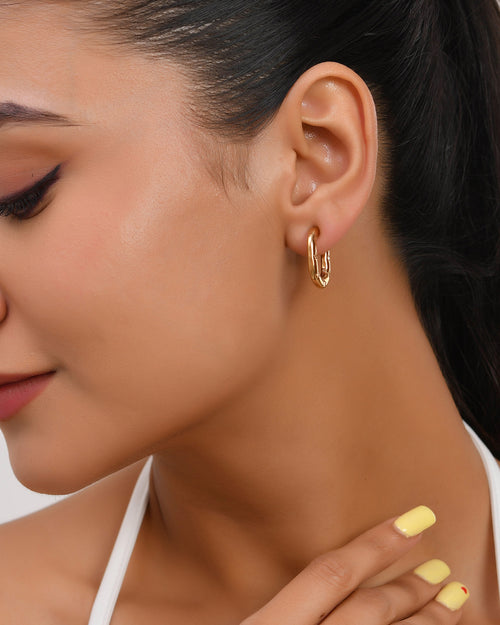 Celestial Star Open Hoop Earrings