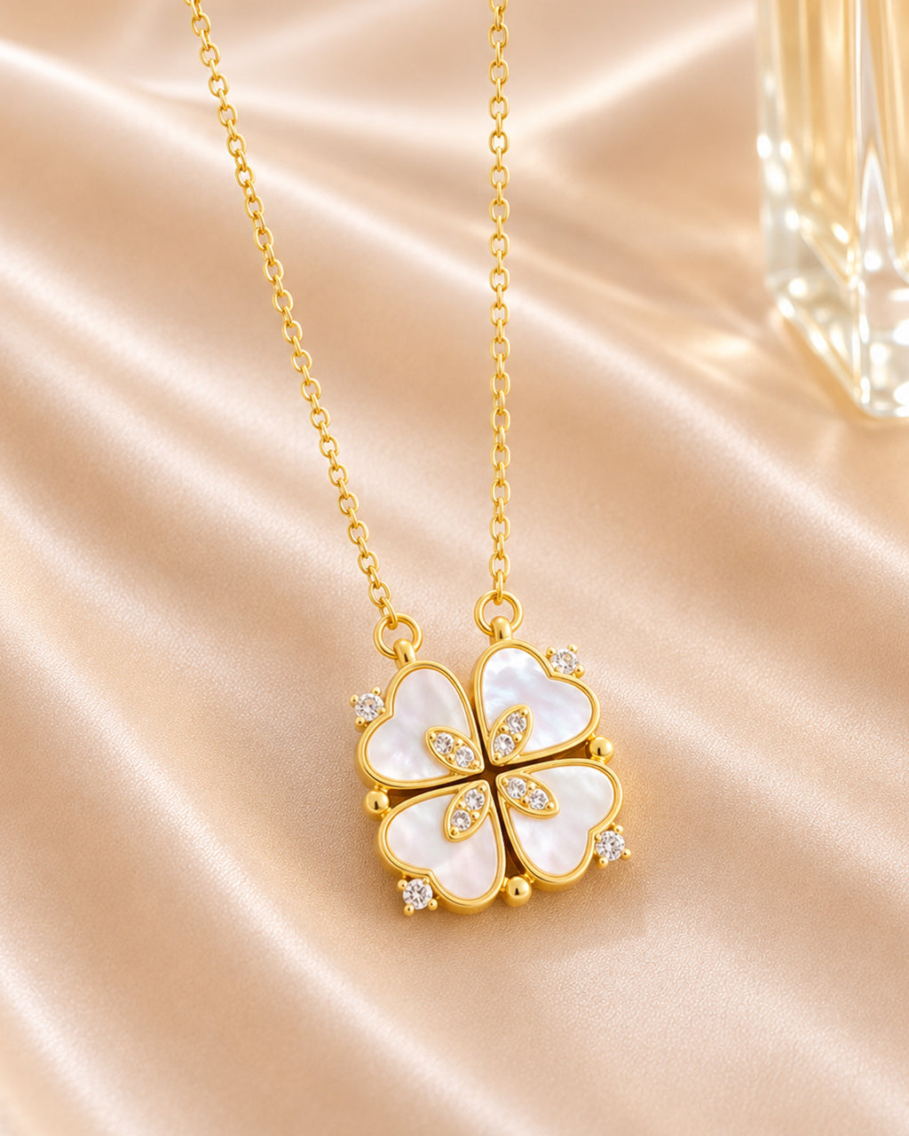 Convertible Mother of Pearl Clover Pendant