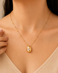 Heart Accent Teardrop Pendant Necklace