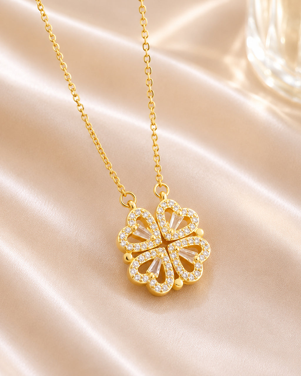 Gold Crystal Magnetic Necklace for Women