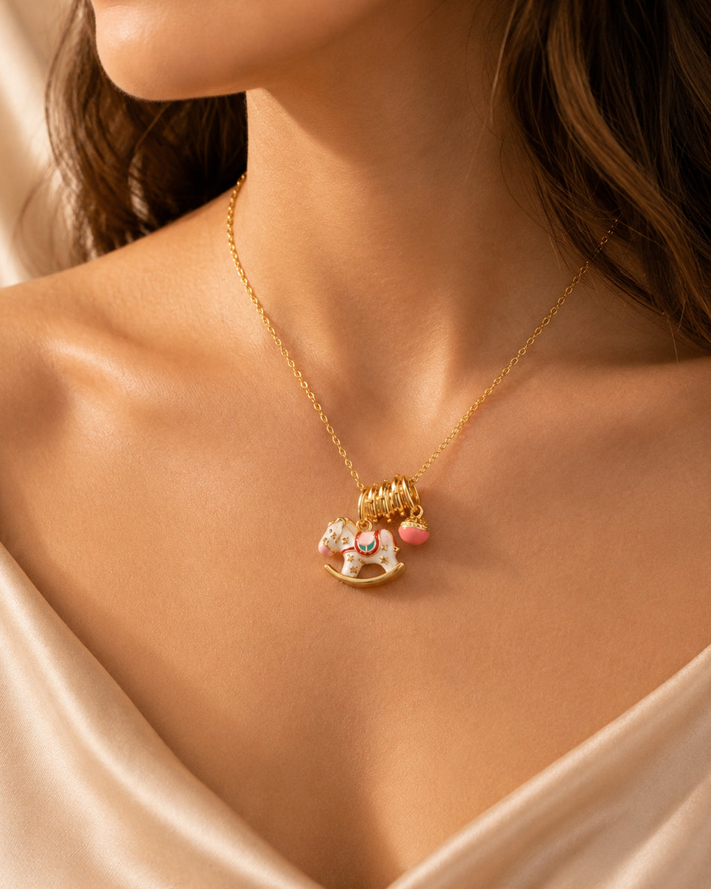Rocking Horse Charm Pendant Necklace