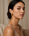 Multicolor Crystal Gold Teardrop Stud Earrings