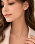 Crystal Bow Pendant Necklace