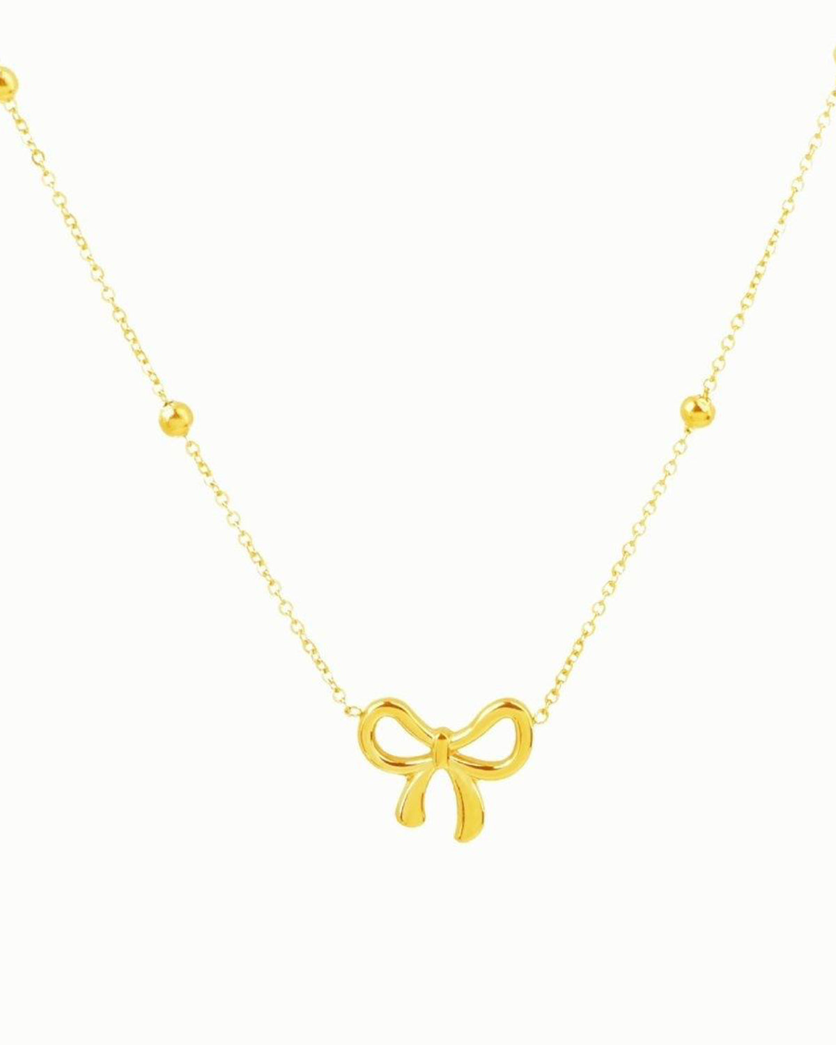 Minimalist Bow Pendant Necklace