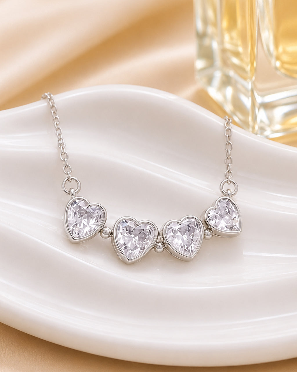 Convertible Silver Plated Lucky Clover Necklace