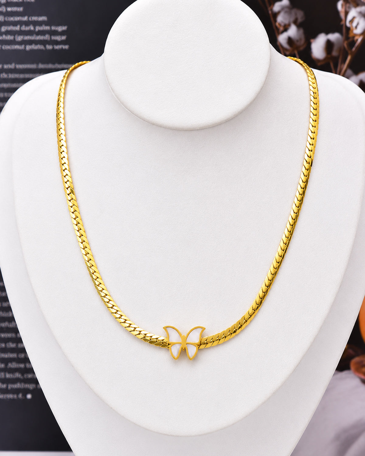 Butterfly Cuban Chain Necklace
