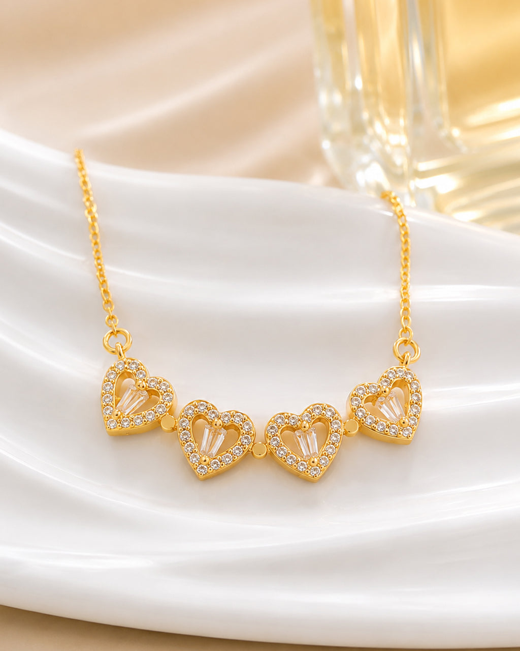 Gold Crystal Magnetic Necklace for Women