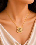 Gold Crystal Magnetic Necklace for Women