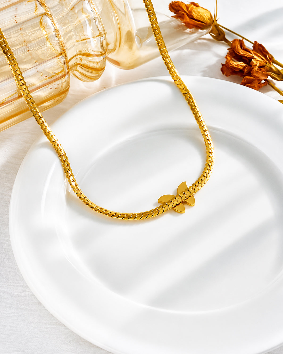 Butterfly Cuban Chain Necklace