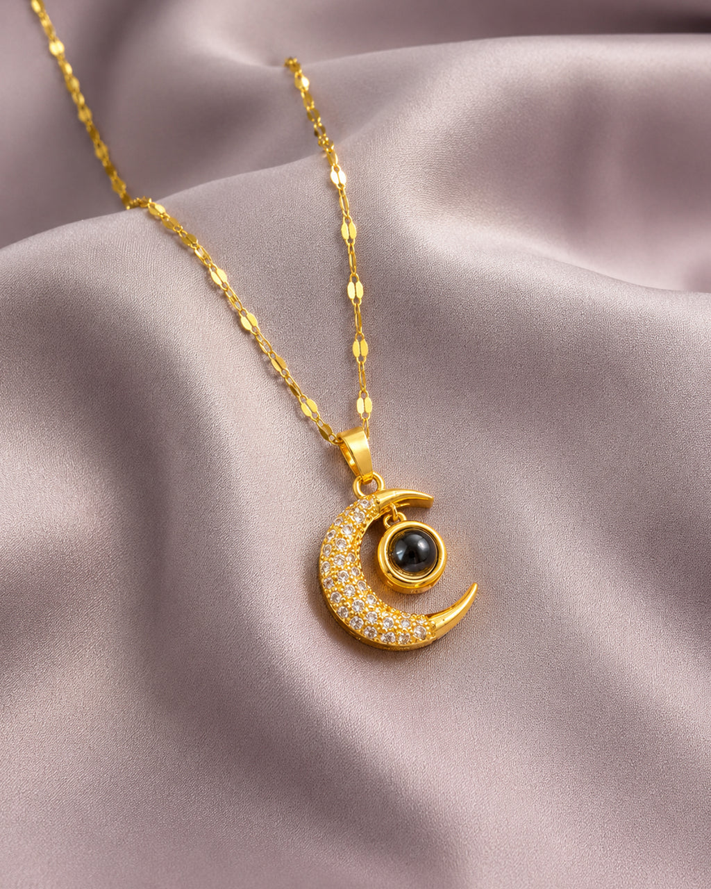 Crescent Moon Pendant Necklace