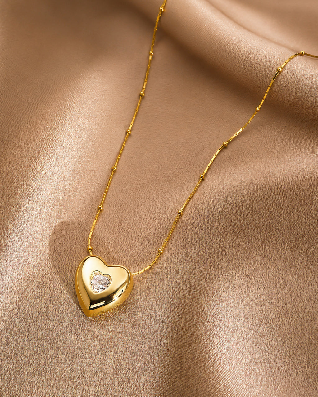 Floating Heart Pendant Necklace