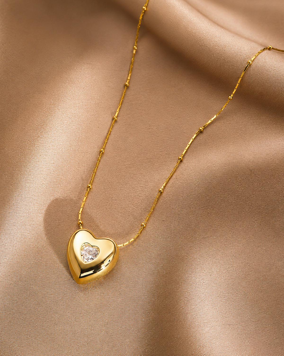 Floating Heart Pendant Necklace