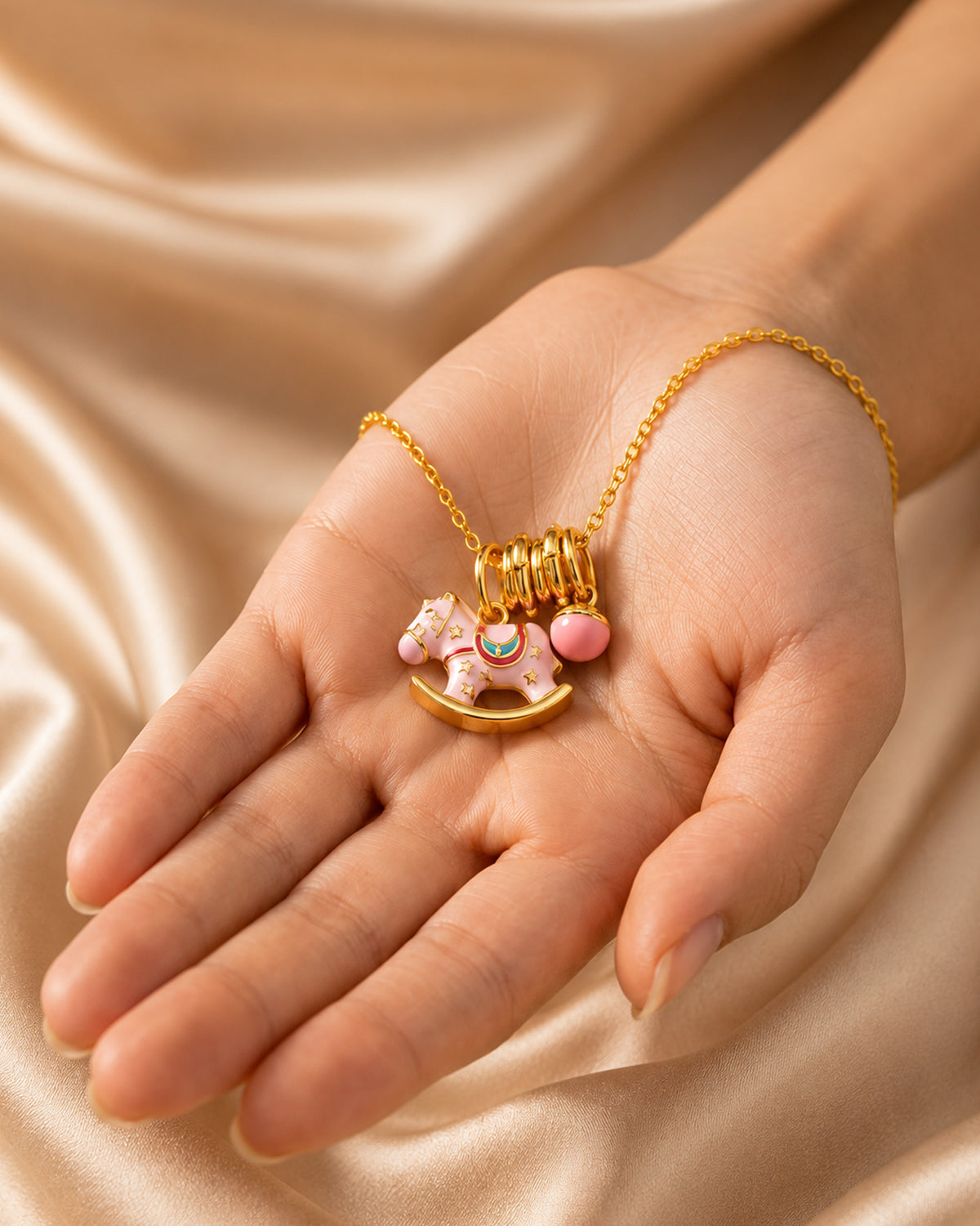 Rocking Horse Charm Pendant Necklace