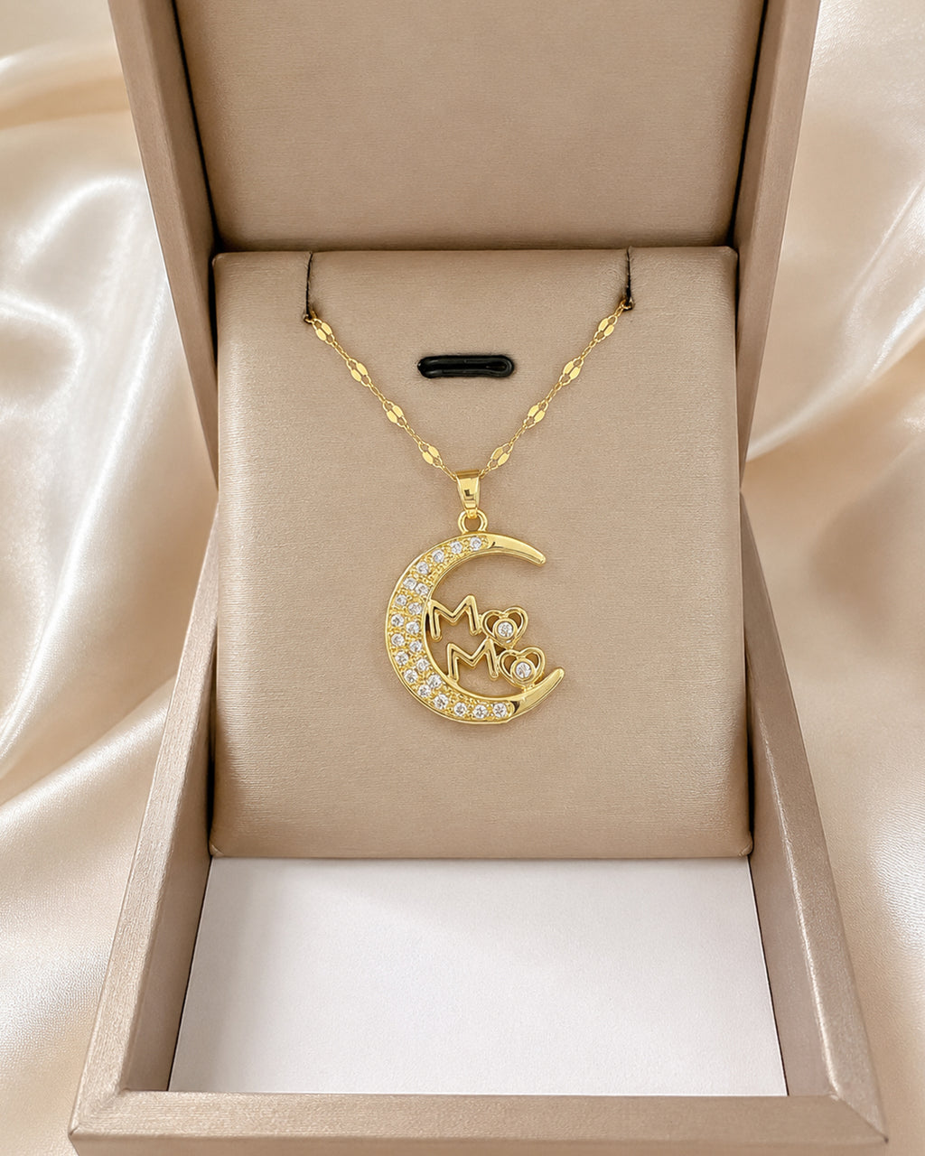 Moon & Family Pendant Necklace