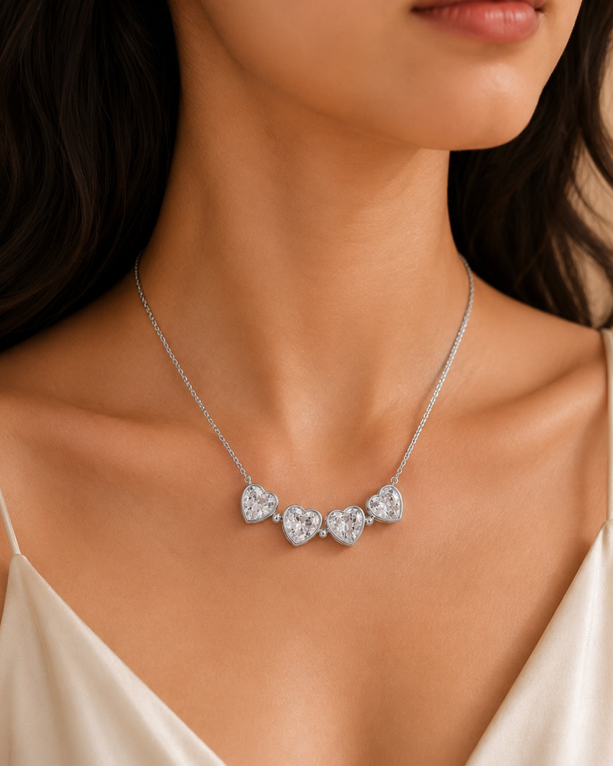 Convertible Silver Plated Lucky Clover Necklace