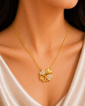 Magnetic Four Heart Clover Pendant Necklace for Women