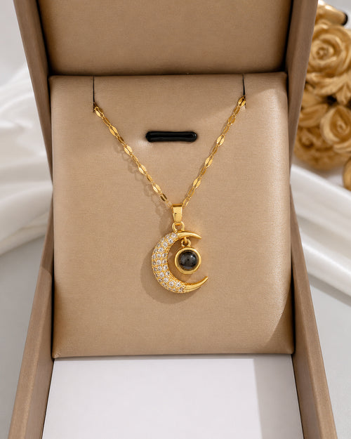 Crescent Moon Pendant Necklace