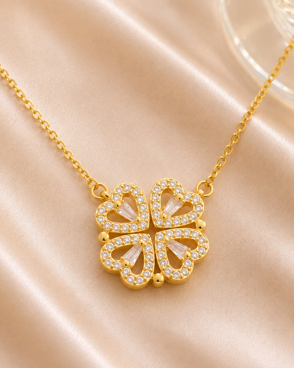 Gold Crystal Magnetic Necklace for Women