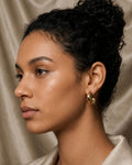 Multicolor Crystal Gold Hoop Earrings