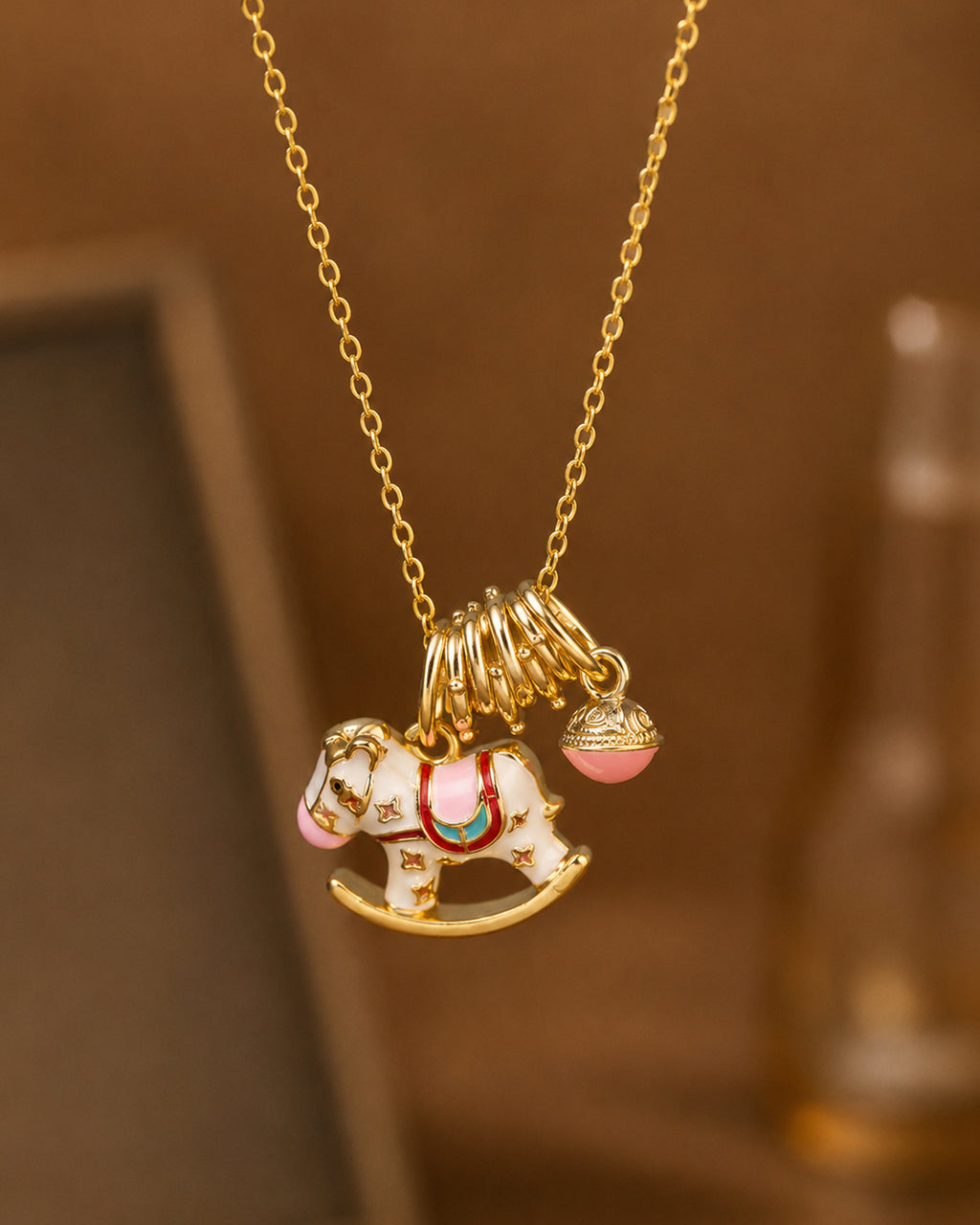 Rocking Horse Charm Pendant Necklace