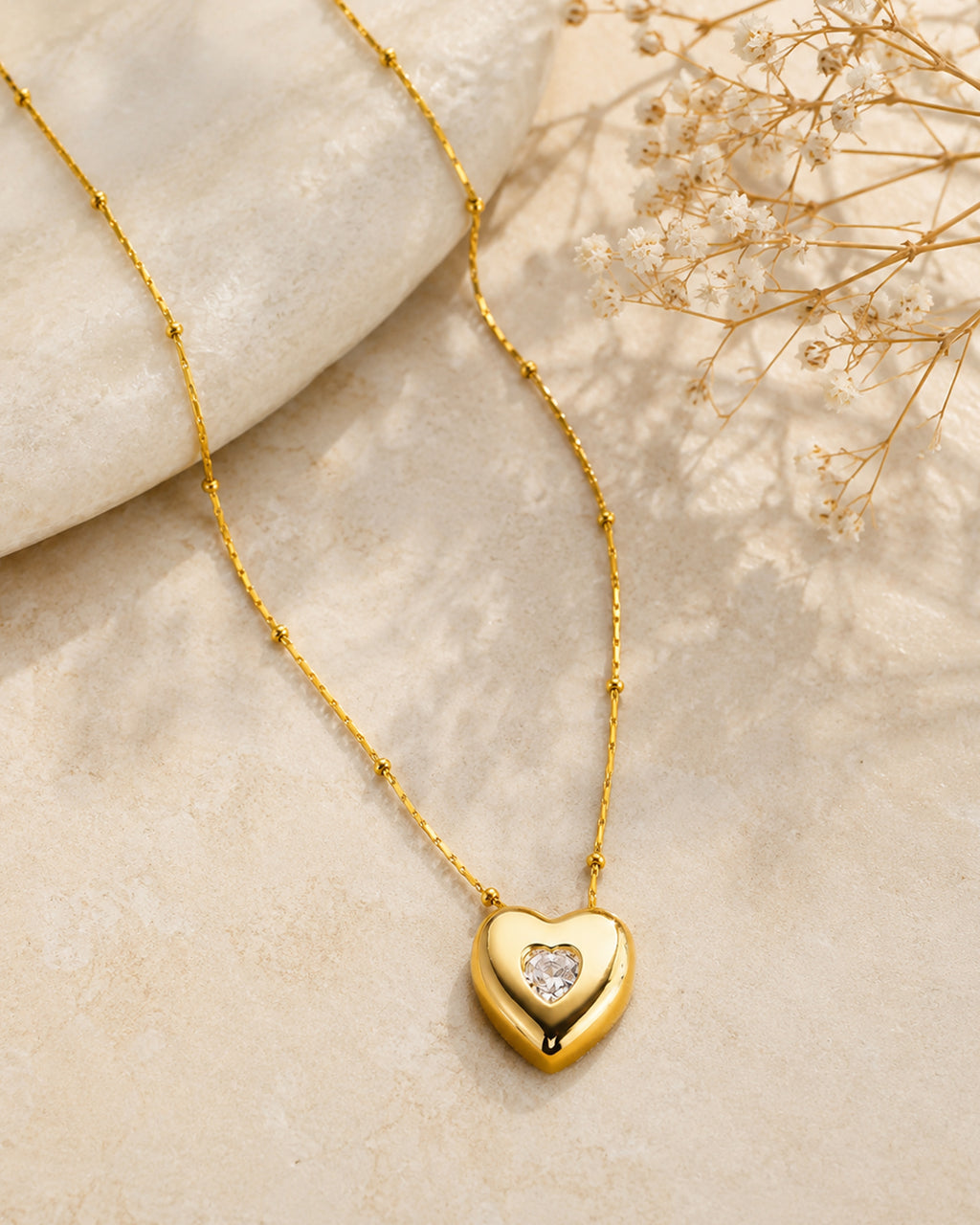 Floating Heart Pendant Necklace