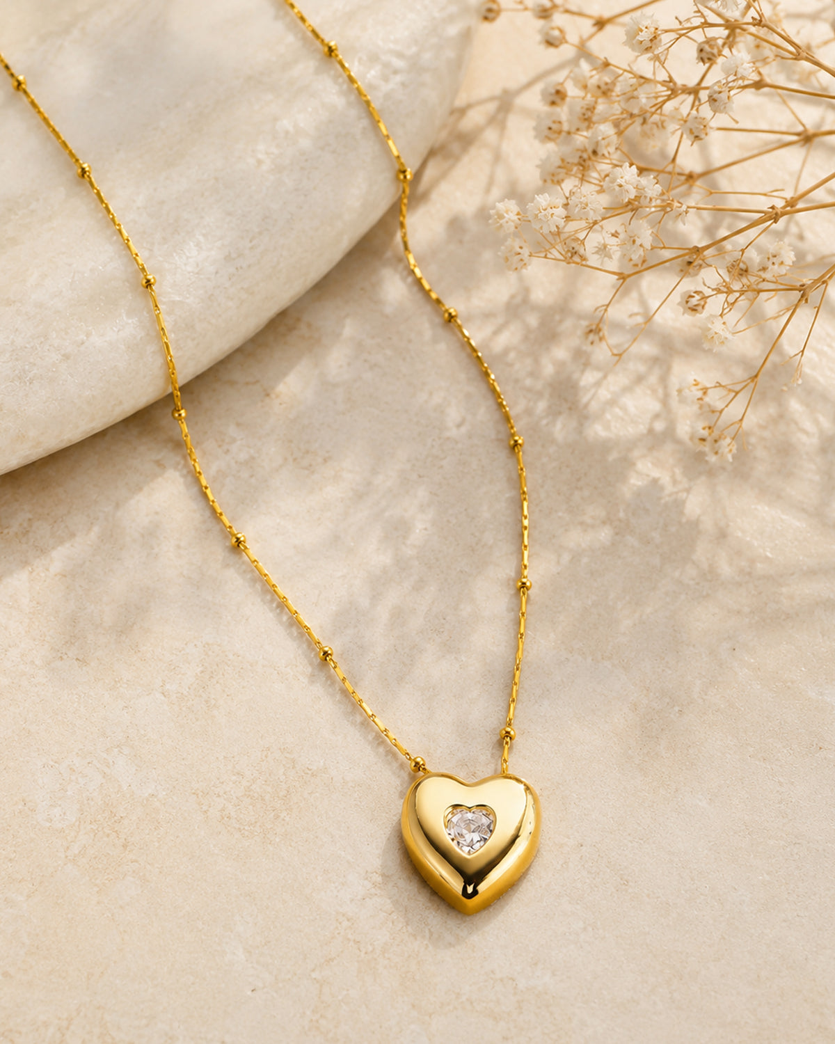 Floating Heart Pendant Necklace