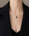 Dual Oval Charm Pendant Necklace