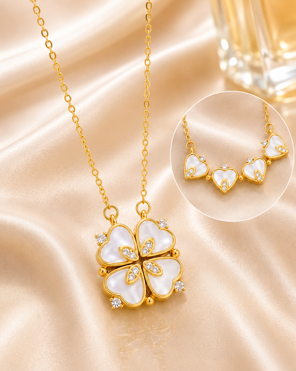 Convertible Mother of Pearl Clover Pendant