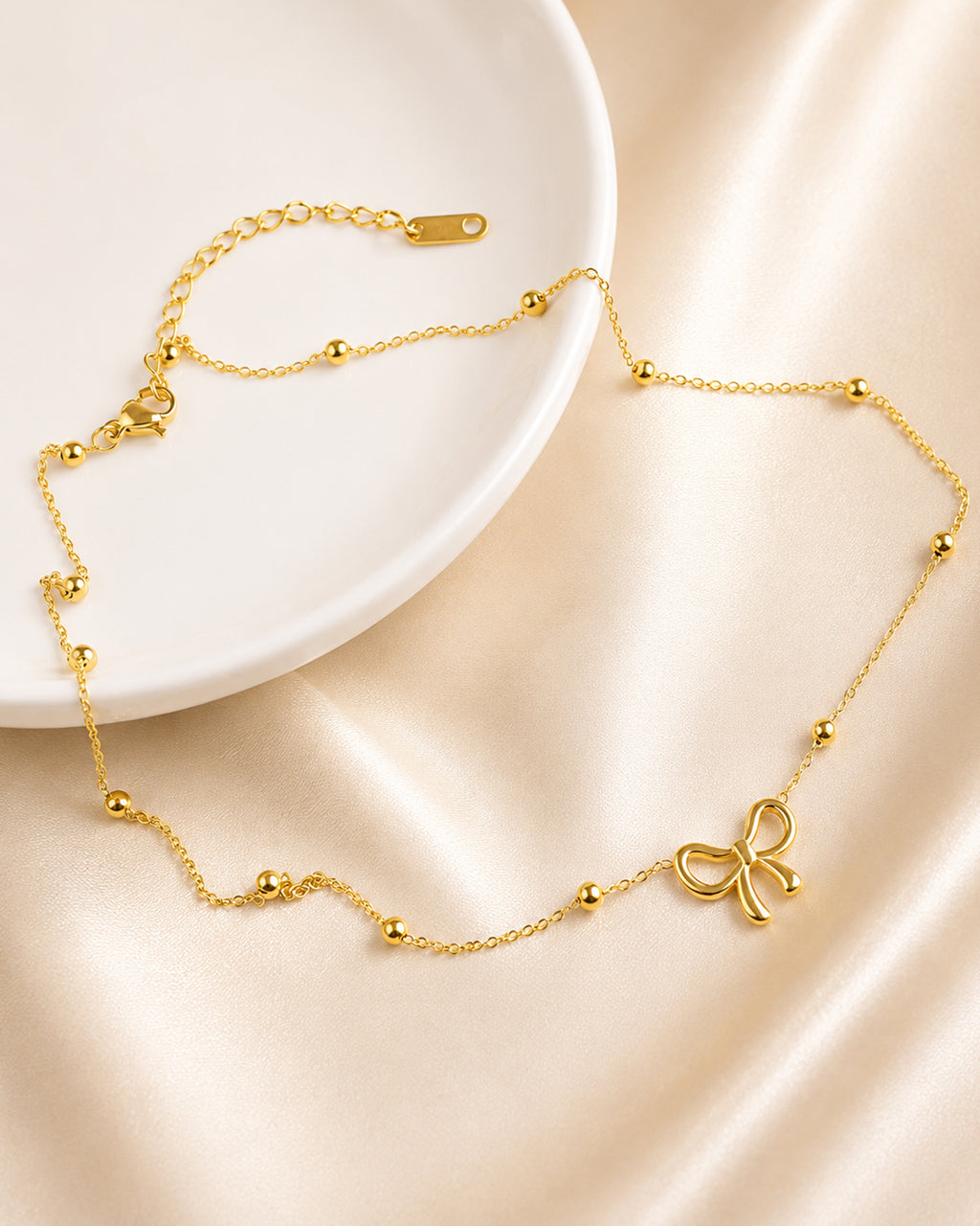 Minimalist Bow Pendant Necklace